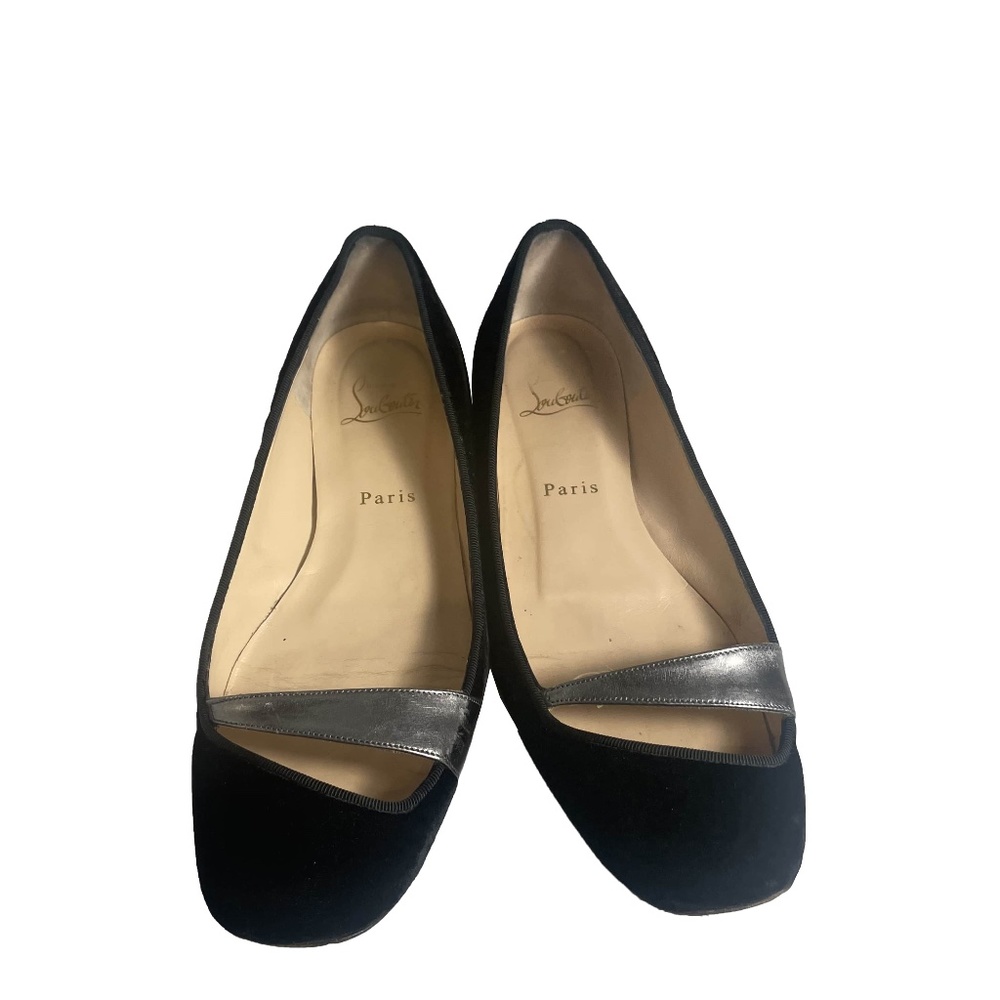 Christian Louboutin black Suede flats Size 8.5